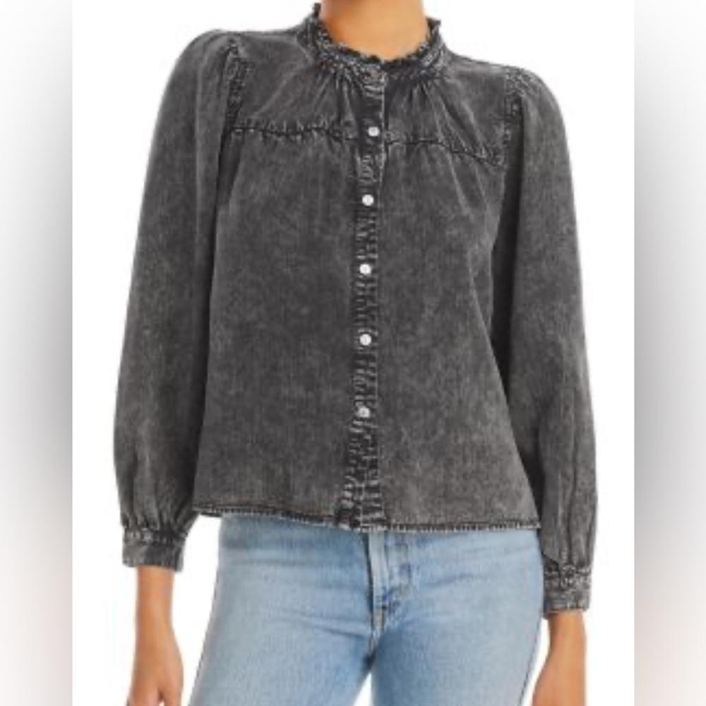 Rails Black Button Down Shirt Top